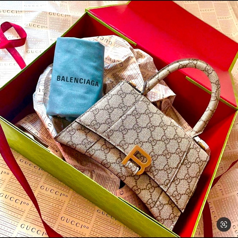 Gucci x Balenciaga hacker hourglass bag